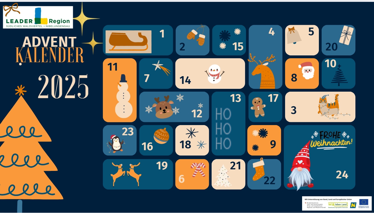 Unser Adventkalender 2025 voller regionaler Überraschungen
